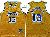 Lakers 13 Wilt Chamberlain Yellow 1971-72 Hardwood Classics Jersey,baseball caps,new era cap wholesale,wholesale hats